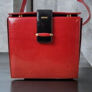 Vintage Jean Pierre Red Leather Satchel - Unique & Chic!